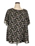 BLOOMCHIC 100% Polyester Black Short Sleeve Blouse Size 22 - photo 1