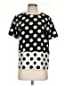 Daniel Rainn Polka Dots Black Short Sleeve Top Size S - photo 1