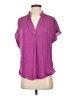 Naked Zebra 100% Polyester Purple Short Sleeve Blouse Size S - photo 1