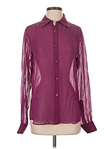 BLK DNM Long Sleeve Silk Top (view 1)