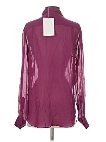 BLK DNM Long Sleeve Silk Top (view 2)