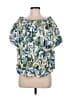 CeCe Blue Short Sleeve Blouse Size M - photo 1