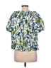 CeCe Blue Short Sleeve Blouse Size M - photo 2