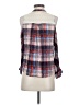 Double Zero 100% Rayon Plaid Blue Sleeveless Blouse Size S - photo 2
