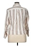 Dex Stripes Ivory 3/4 Sleeve Button-Down Shirt Size 1X - photo 2