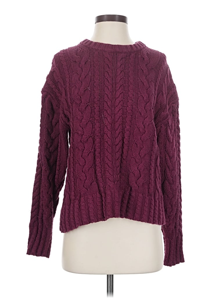Pre-owned Jcrew Pullover Sweater In Burgundy