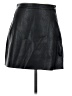 Zara Basic Solid Black Faux Leather Skirt Size M - photo 1