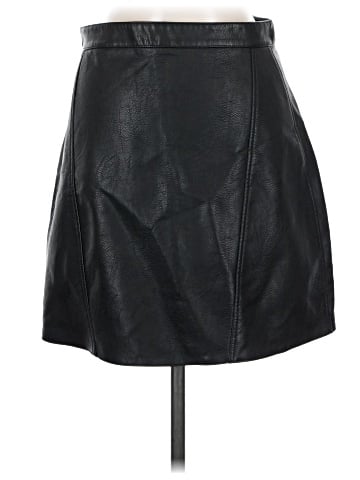 Zara Basic Faux Leather Skirt (view 2)