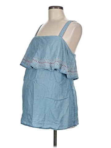 LED Luxe Essentials Denim Sleeveless Top (view 1)