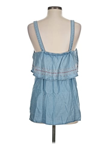LED Luxe Essentials Denim Sleeveless Top (view 2)