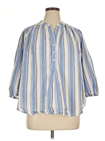 Lane Bryant 3/4 Sleeve Button-Down Shirt (view 1)
