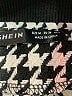 Shein Curve 100% Polyester Houndstooth Black Cardigan Size M - photo 7