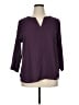 Van Heusen 100% Polyester Purple 3/4 Sleeve Blouse Size XL - photo 1