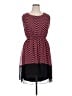En Focus Studio 100% Polyester Chevron-herringbone Burgundy Casual Dress Size 14 - photo 1