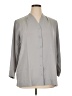 Lands' End 100% Polyester Gray 3/4 Sleeve Blouse Size 16 (petite) - photo 1