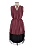 En Focus Studio 100% Polyester Chevron-herringbone Burgundy Casual Dress Size 14 - photo 2