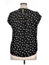 Monday Fun Polka Dots Black Short Sleeve Blouse Size XL - photo 2