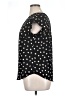 Monday Fun Polka Dots Black Short Sleeve Blouse Size XL - photo 5
