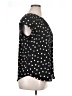 Monday Fun Polka Dots Black Short Sleeve Blouse Size XL - photo 4