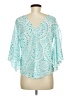 Love Sam 100% Polyester Teal 3/4 Sleeve Blouse Size M - photo 2