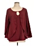 Relativity 100% Polyester Burgundy 3/4 Sleeve Blouse Size L - photo 1