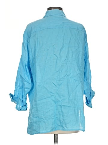 Magaschoni 3/4 Sleeve Button-Down Shirt (view 2)