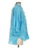 Magaschoni 100% Linen Blue 3/4 Sleeve Button-Down Shirt Size S - photo 4