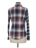 Paper Tee 100% Polyester Plaid Blue Long Sleeve Blouse Size M - photo 2