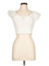 Mustard Seed 100% Polyester Ivory Short Sleeve Top Size L - photo 1