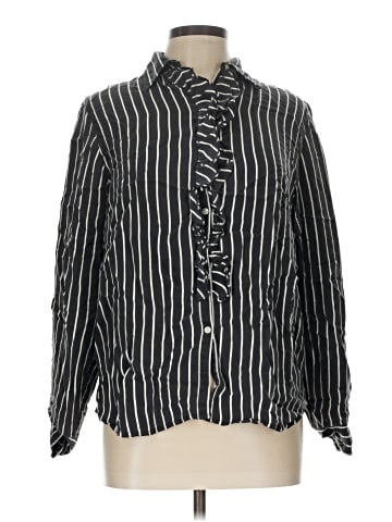 Lauren by Ralph Lauren Long Sleeve Silk Top (view 1)