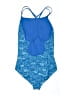 Nike Graphic Blue One Piece Swimsuit Size XL - photo 2