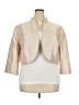 Jessica Howard 100% Polyester Metallic Ivory Jacket Size 22 - photo 1