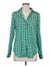 Ann Taylor 100% Polyester Green Long Sleeve Button-Down Shirt Size M - photo 1
