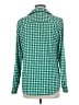 Ann Taylor 100% Polyester Green Long Sleeve Button-Down Shirt Size M - photo 2