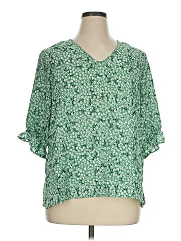 Well Worn 3/4 Sleeve Blouse (view 1)