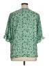 Well Worn 100% Polyester Green 3/4 Sleeve Blouse Size XL - photo 2