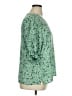 Well Worn 100% Polyester Green 3/4 Sleeve Blouse Size XL - photo 4