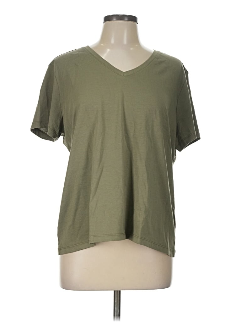 Pre-owned Lands' End Short Sleeve T-shirt In Green
