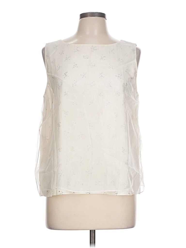 Pre-owned Theory Sleeveless Blouse In Ivory