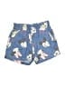 H&M 100% Cotton Print Blue Shorts Size 10 - photo 1
