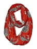 Cooperative 100% Polyester Animal Print Red Scarf One size - photo 1
