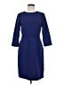 J.Crew Solid Blue Casual Dress Size 8 - photo 1