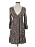Pull&Bear Animal Print Tan Casual Dress Size XXS - photo 1
