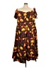 eShakti 100% Polyester Brown Casual Dress Size M (estimated) - photo 1