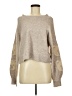 No Boundaries Hearts Tan Pullover Sweater Size M - photo 1