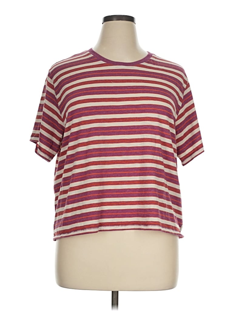 Pre-owned Toad And Co Short Sleeve T-shirt In Burgundy