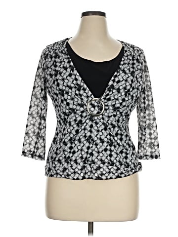 Notations 3/4 Sleeve Blouse (view 1)