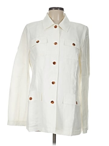 Lafayette 148 New York 3/4 Sleeve Button-Down Shirt (view 1)