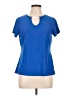 Bobbie Brooks Blue Short Sleeve Top Size L - photo 1