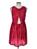 Ecote 100% Polyester Paisley Red Casual Dress Size L - photo 2